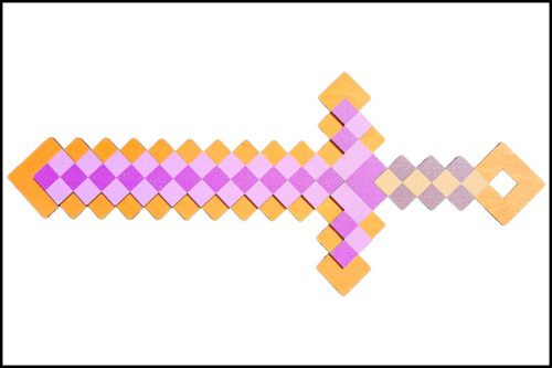 Fa Minecraft kard Narancssárga - Lila