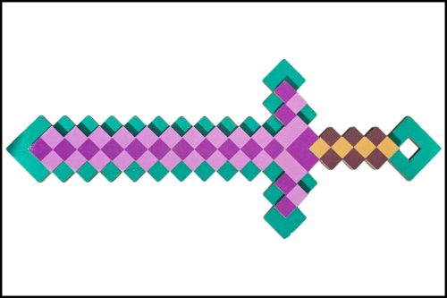 Fa Minecraft kard Zöld - Lila