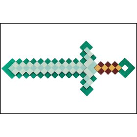 Fa Minecraft Kard Zöld - Világoskék ( Gyémánt kard )