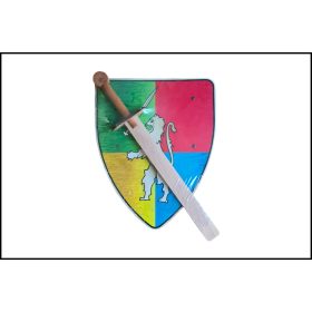 Fa Pajzs karddal - Oroszlán színes