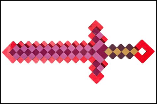 Fa Minecraft Kard Piros - Lila