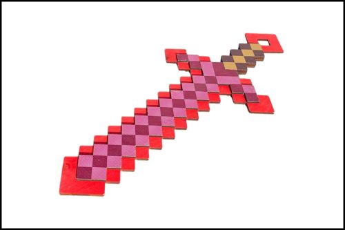 Fa Minecraft Kard Piros - Lila