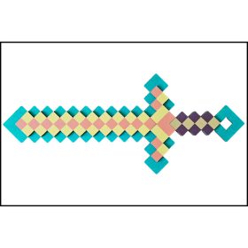 Fa Minecraft Kard Zöld - Sárga