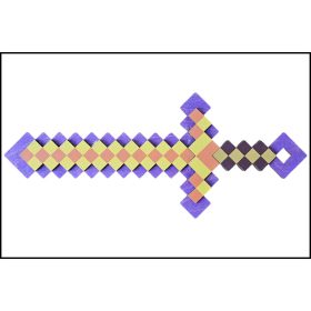 Fa Minecraft Kard Lila - Sárga