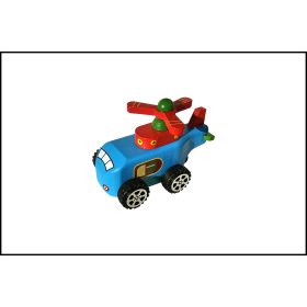 Fa Felhúzható helikopter - Kék