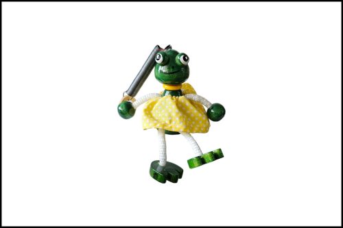 Fa Rugós figura - Béka