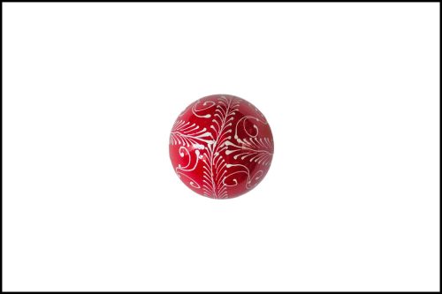 Fa Kézzel festett Piros Tojás 'G'